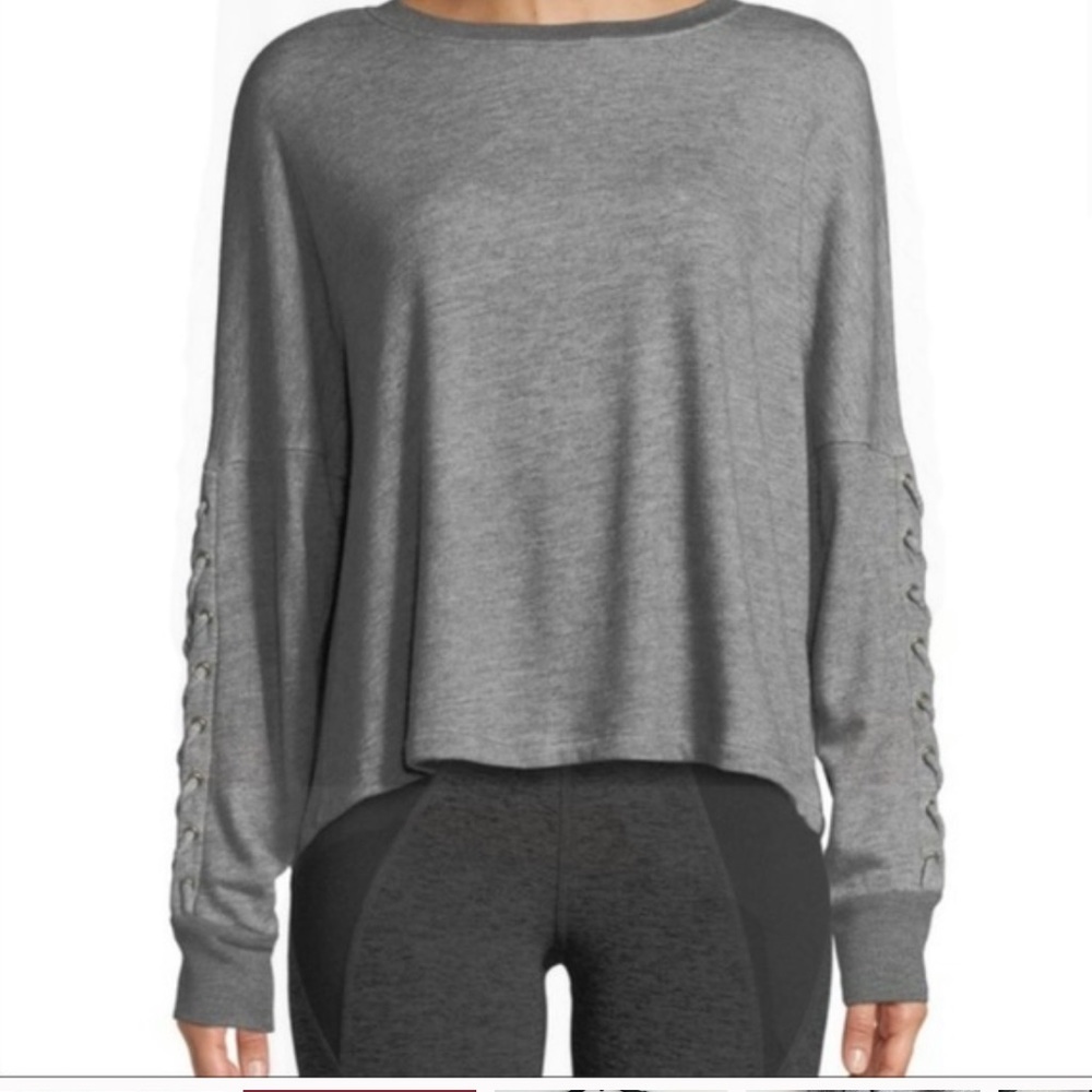 Beyond Yoga Lace Up Lasso Sleeve Sweatshirt (M) - Picture 2 of 10